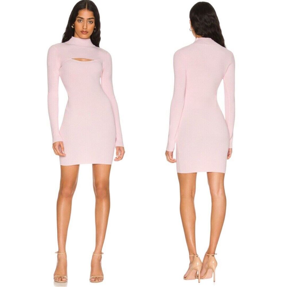 Bardot Rory Knit Dress‎ in Sorbet Pink Women's Large NWT